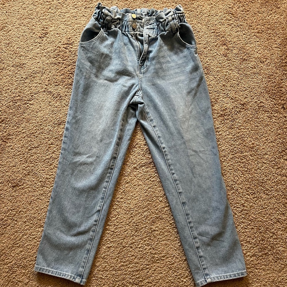 Paper bag waist jeans
